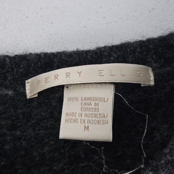 Perry Ellis‎ Lambswoool sweater womens M gray pullover 6820 - Picture 6 of 7